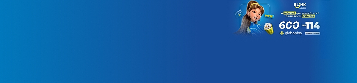 Imagem promocional da Blink com destaque para internet fibra óptica